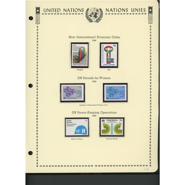 United Nations New York Stamps 1980