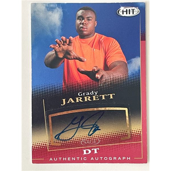 Grady Jarrett signed 2015 Sage Hit  #A50 trading card