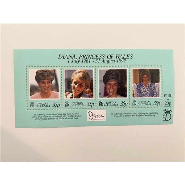 Diana Princess of Wales commemorative stamp set