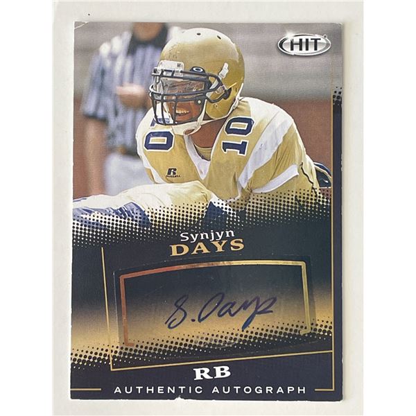 Synjyn Days signed 2015 Sage Hit #A30  trading card