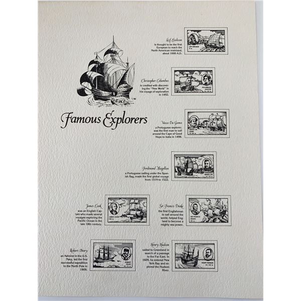 Famous Explorers Stamps