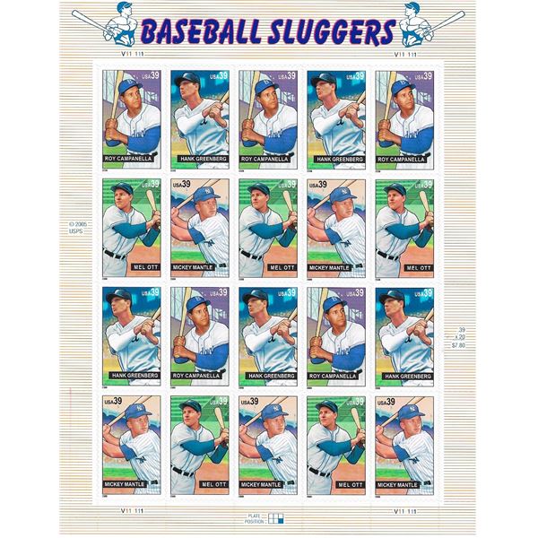 Baseball Sluggers Stamps
