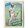 Image 1 : Toronto Blue Jays Luis Gomez signed 1980 Topps #169 trading card