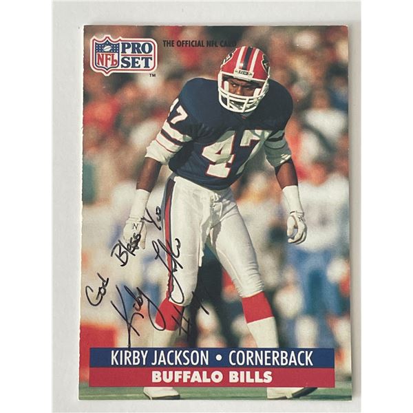 Buffalo Bills Kirby Jackson 1991 NFL #77 signed card