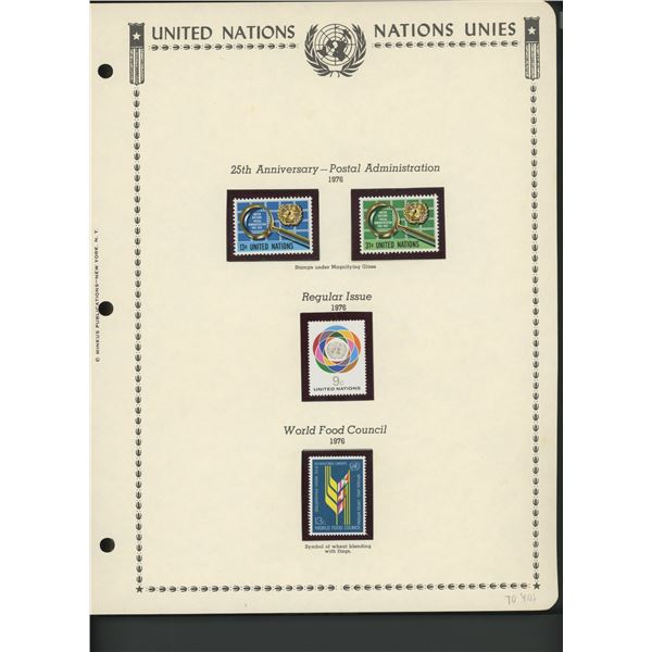 United Nations New York Stamps 1976