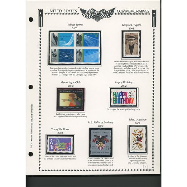 2002 United States Commemorative Stamp Set