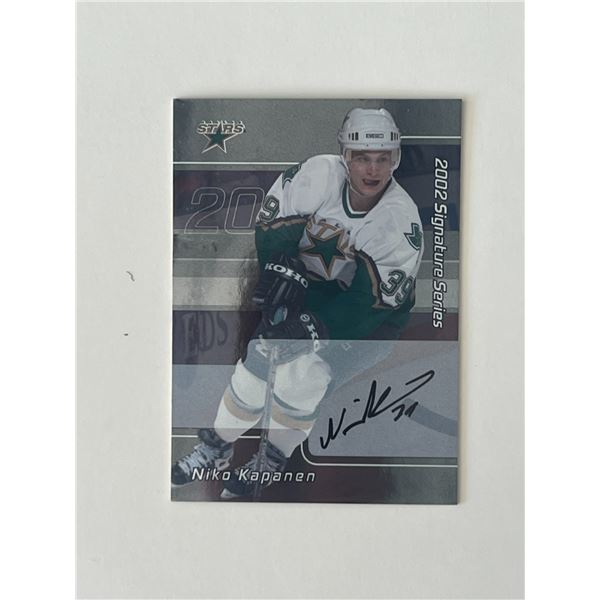 Dallas Stars Niko Kapanen 2002 Signature Series #232 signed trading card