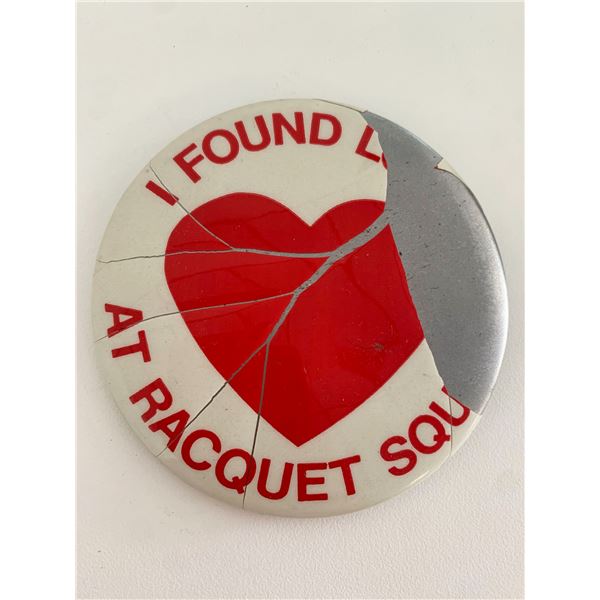 I found love at racquet square vintage pin