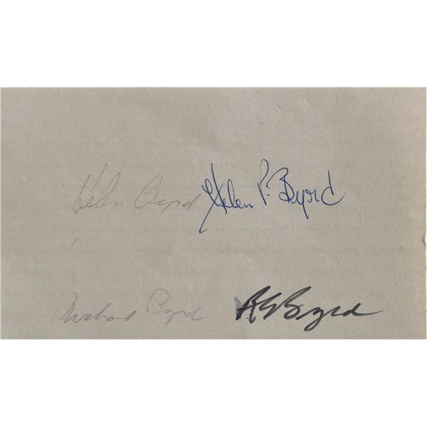 Helen and Michael Byrd original signature
