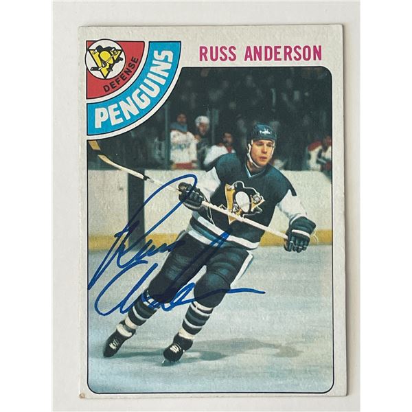 Philadelphia Flyers Russ Anderson 1978 Topps #156 signed trading card