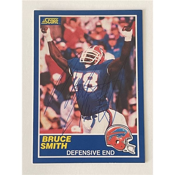 Buffalo Bills Bruce Smith 1989 Score #19 signed card