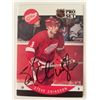 Image 1 : Detroit Red Wings Steve Chiasson 1990 Pro Set #69 signed trading card
