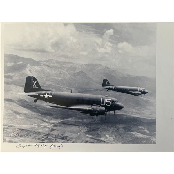 WWII pilot Arnold Cook signed photo