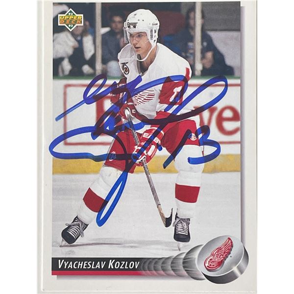 Detroit Red Wings Vyacheslav Kozlov 92-93 Upper Deck #294 signed trading card