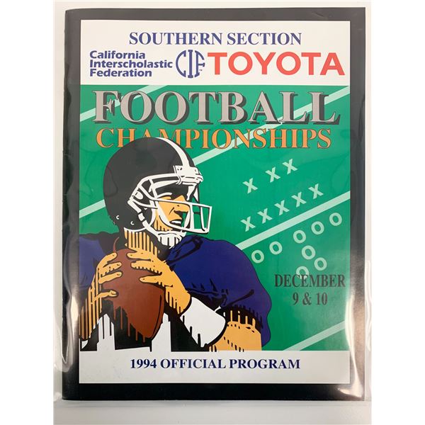 Football Championships Official Program Dec 9&10 1994