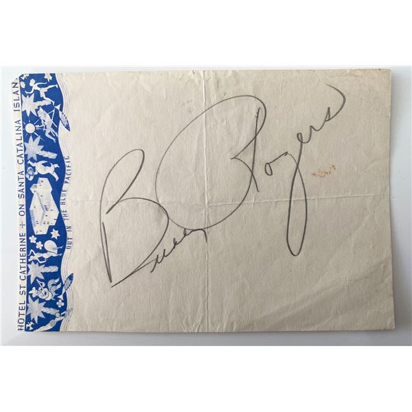 WWF Nature Boy Buddy Rogers signed postcard