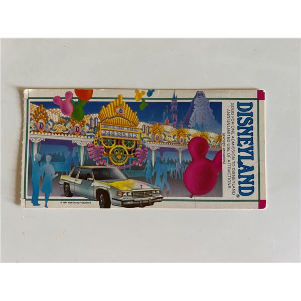 Disneyland admissions ticket- 1984