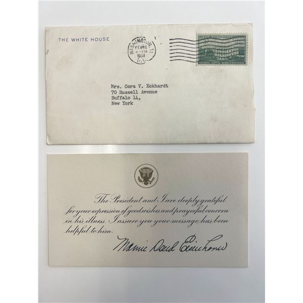 First Lady Mamie Eisenhower facsimile letter with first day cover