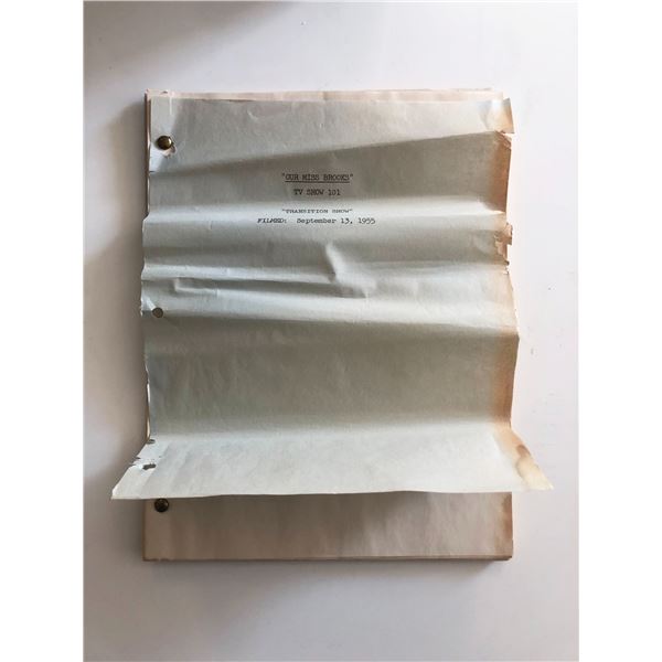 Our Miss Brooks 1955 Original Script - TV Show 101 - Transition Show