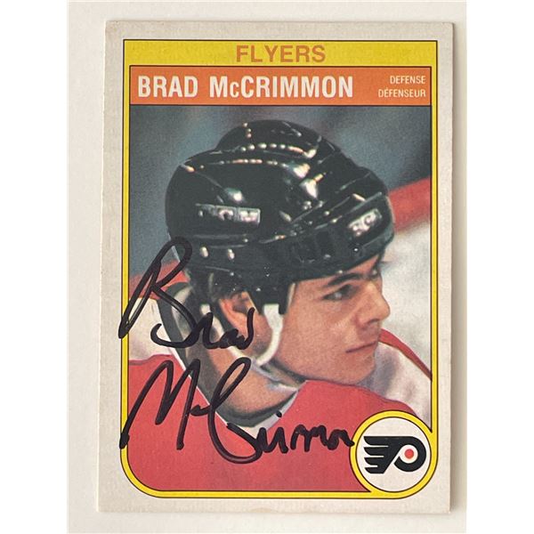 Philadelphia Flyers Brad McCrimmon 1982 O-Pee-Chee #255 signed trading card