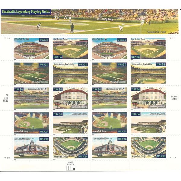Baseball Legendary Playing Fields Stamps
