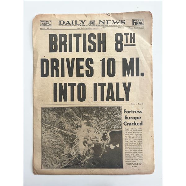 WWII 1943 Daily News newspaper