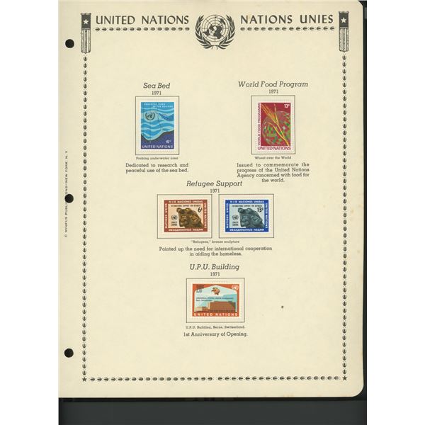United Nations New York Stamps 1971