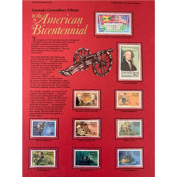Grenada Grenadines Tribute to the American Bicentennial Stamp Set