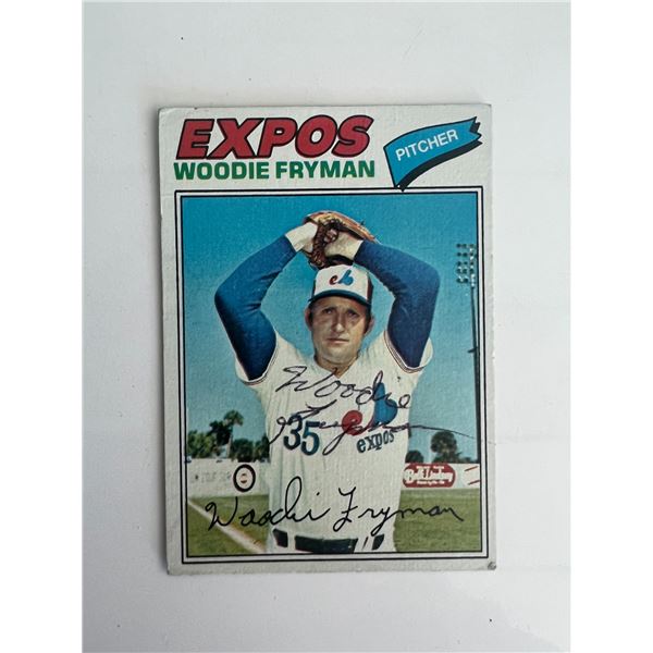 Montreal Expos Woody Fryman signed trading card