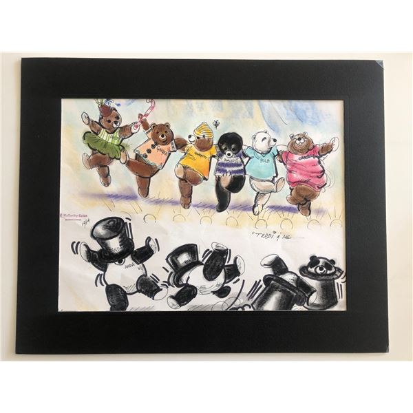 McCarthy-Eaton Original Teddi & Me Art - 1984