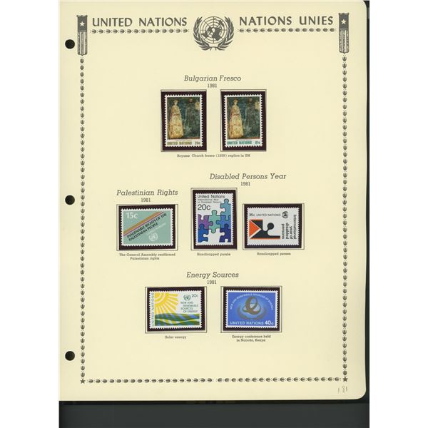 United Nations New York Stamps 1981