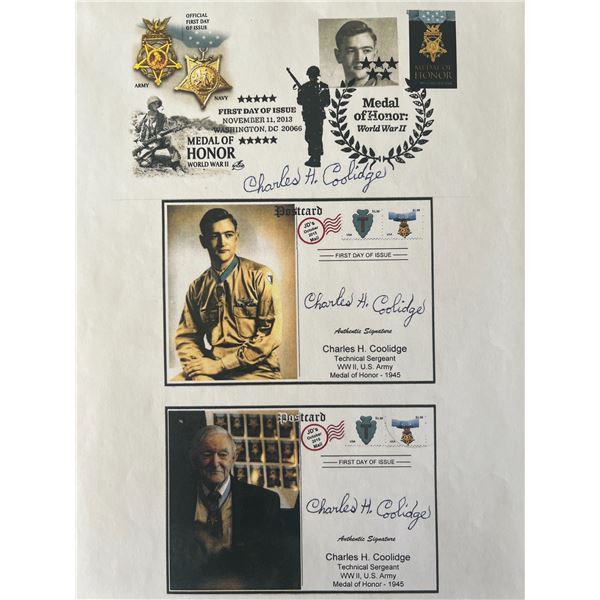 Medal of Honor Charles H. Coolidge signed photo