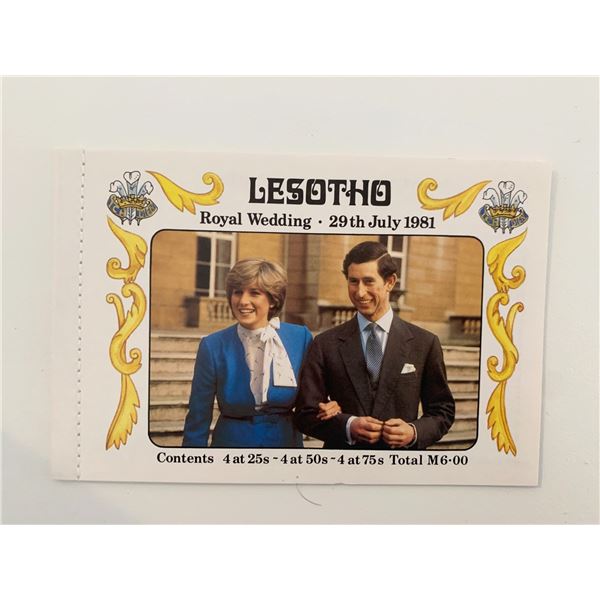 Lesotho stamp booklet commemorating The Royal Wedding of Prince Charles and Lady Diana