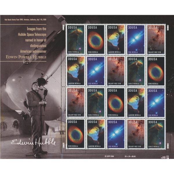 Images from the Hubble Telescope Sheet of 20 Stamps