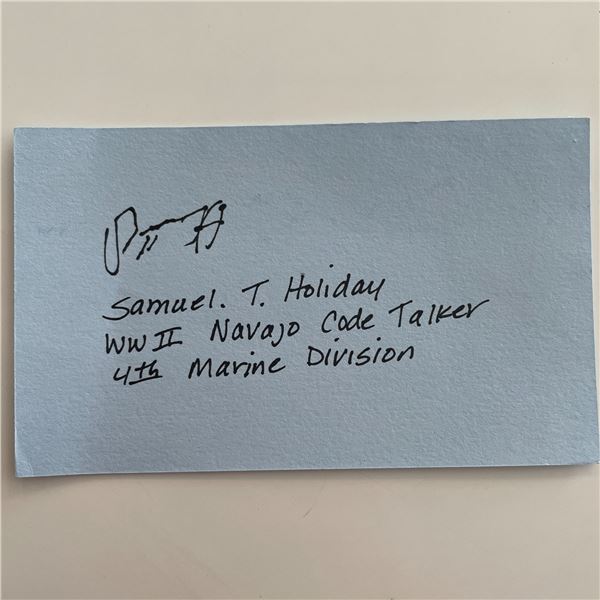 Samuel T. Holiday signature cut