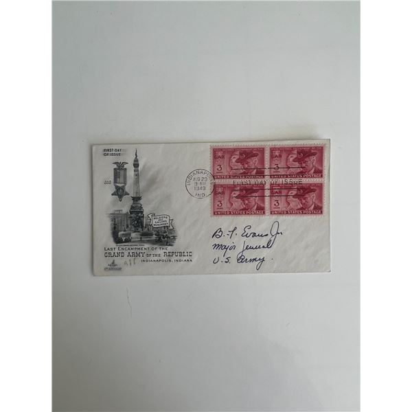 Major General Benjamin Franklin Evans Jr. signed FDC