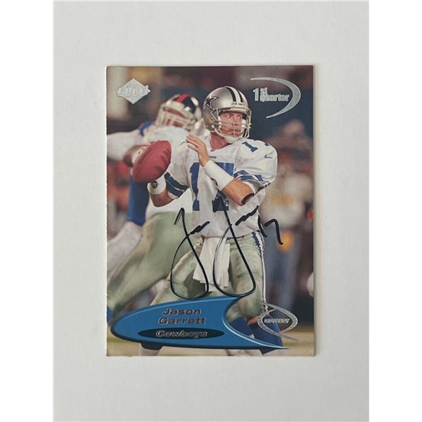 Dallas Cowboys Jason Garrett 1998 Collector's Edge #37 signed trading card