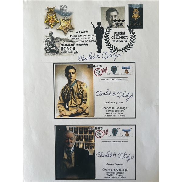 Medal of Honor Charles H. Coolidge signed photo