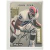 Image 1 : John Fina signed 1992 Skybox  #357 trading card