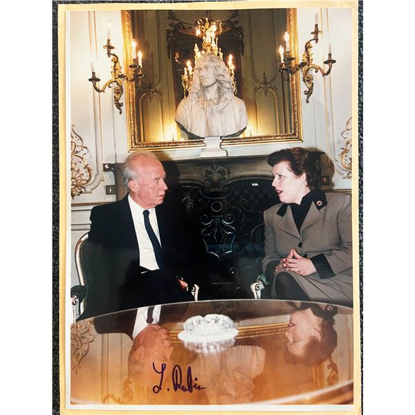 Prime Minister of Israel Yitzhak Rabin signed photo