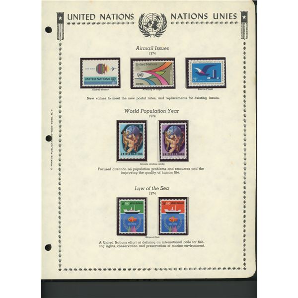 United Nations New York Stamps 1974
