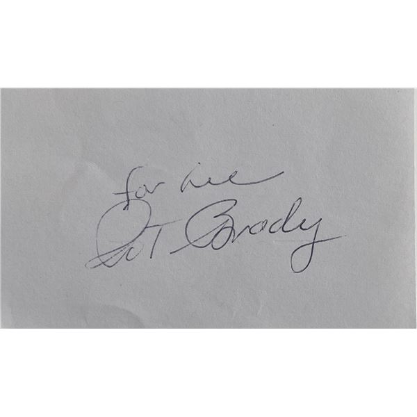 Pat Brady original signature