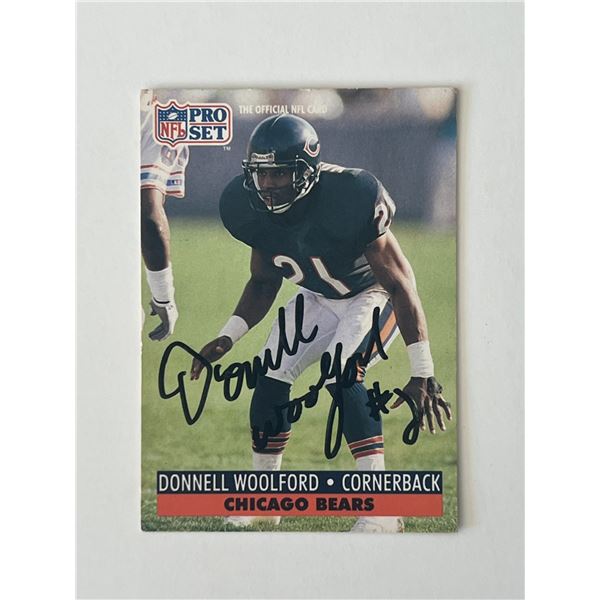 Chicago Bears Donnell Woolford 1991 #459 NFL signed trading card