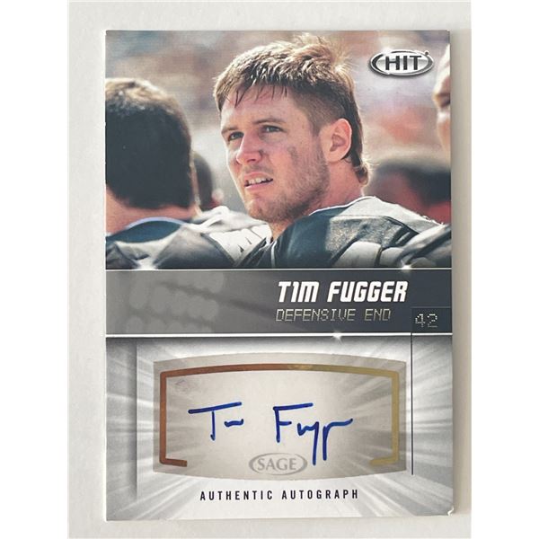Tim Fugger signed autograph card