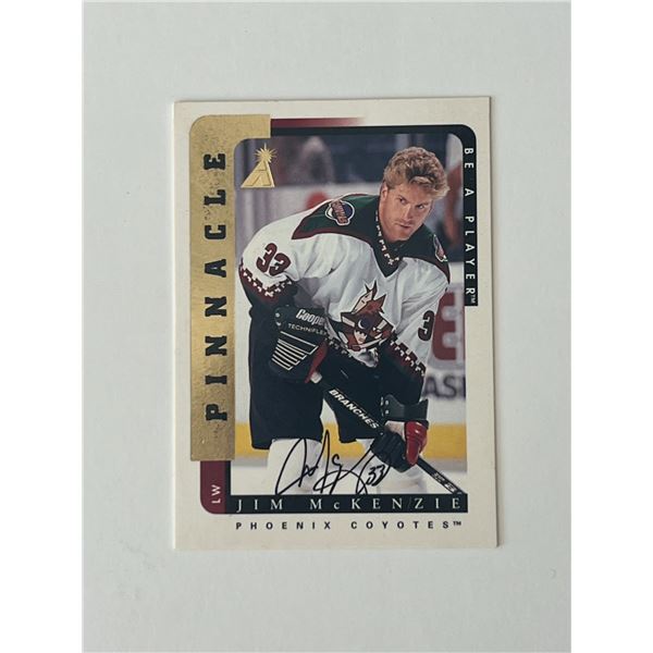 Phoenix Coyotes Jim McKenzie 1997 Pinnacle #69 signed trading card