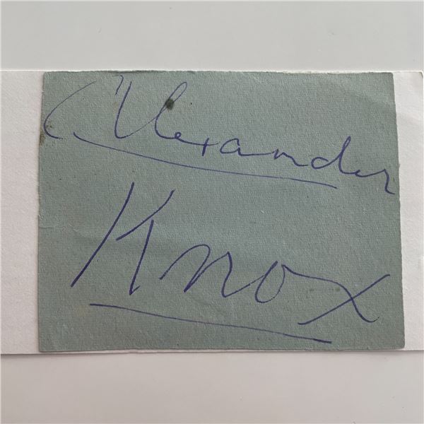 Alexander Knox signature cut