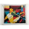 Image 1 : Violinist Abstract original painting on canvas