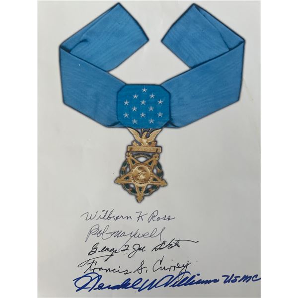 Medal of Honor recipients signed photo