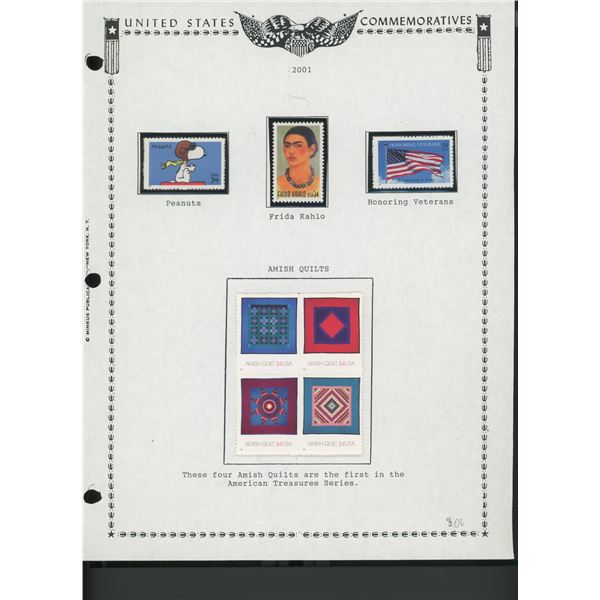 2001 United States Commemorative Stamp Set