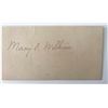 Image 1 : Author Mary E. Wilkins original signature